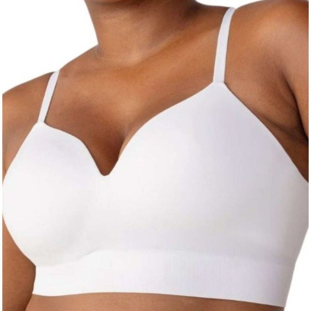 NEW SHAPERMINT Essentials Sweetheart Wireless Contour Bra WHITE 2XL no tags